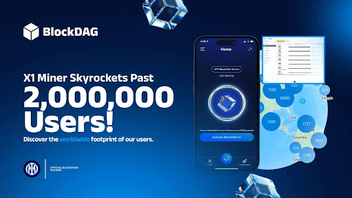 BlockDAG’s X1 Miner App Goes Viral As $2 Million Users Flood In While XRP Eyes $5 & SUI Gains Steam